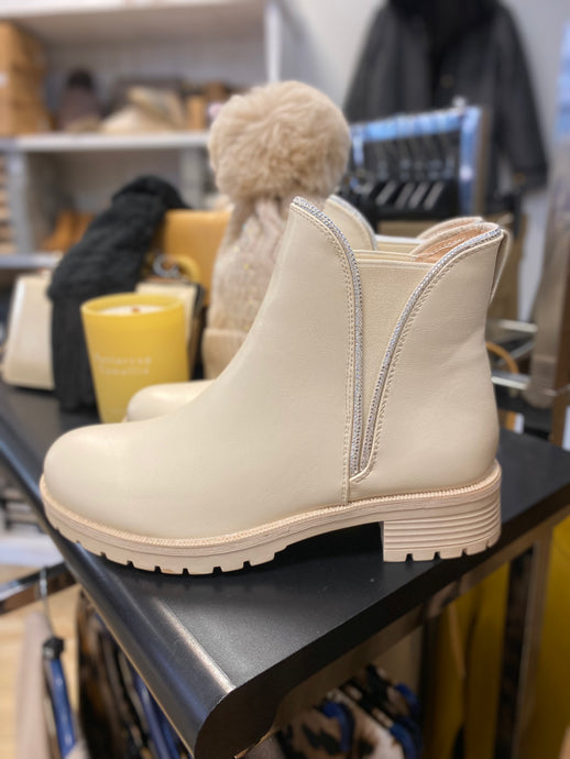 Cream Ankle Boots