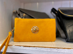 Large Faux Leather Crossbody & Clutch Bag