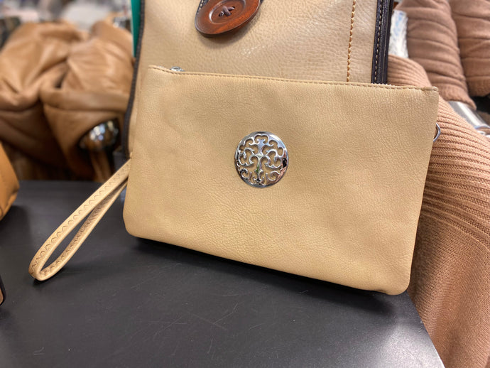 Large Faux Leather Crossbody & Clutch Bag - CMD Womenswear - 